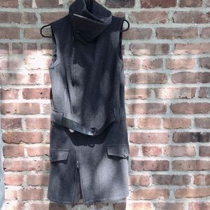 Diesel Sleeveless Motorcycle Coat wool grey szXS-S